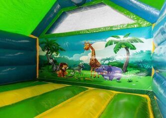 SOLGT! - BRUGT Hoppeborg - Jungle med rutschebane - Image 3